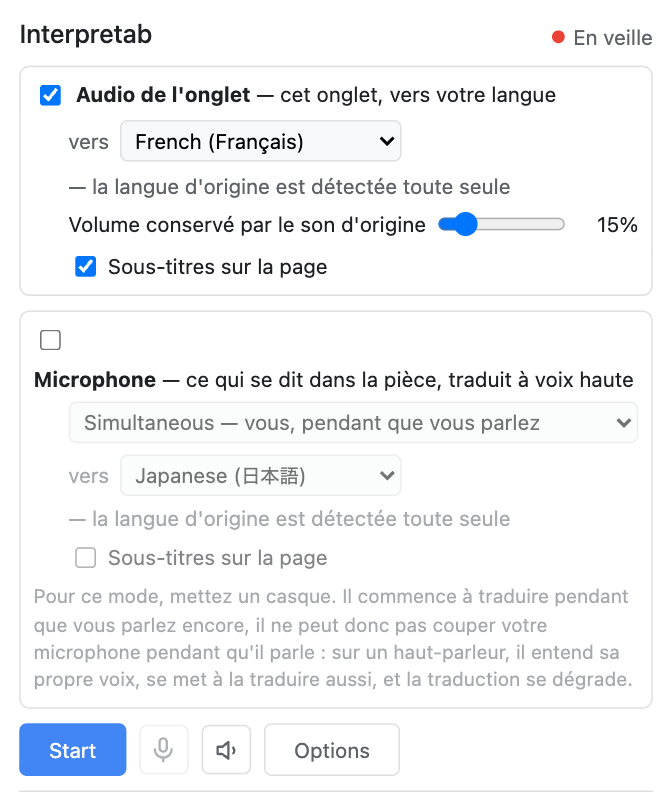 Appuyez sur Start