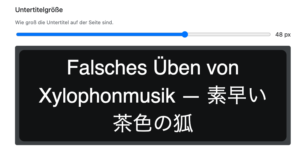 Größe einstellen
