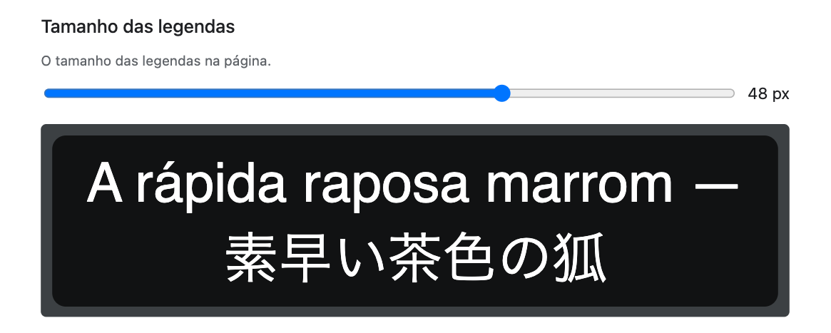 Ajuste o tamanho